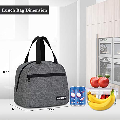 MAXTOP Lunch Bag Women,Insulated Thermal Lunch Box Bag for men With Front Pocket and Inner Mesh pocket, Cooler Tote Bag Gifts for Adults Women Men Work Nurse Picnic Beach Park