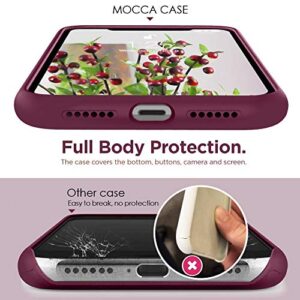MOCCA for iPhone 11 Case with Ring Kickstand | Super Soft Microfiber Lining | Anti-Scratch Liquid Silicone Shock-Absorbing Case for iPhone 11 - WineRed