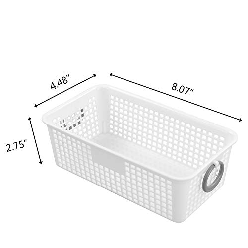 Ucake Small Plastic Storage Baskets, 6 Packs