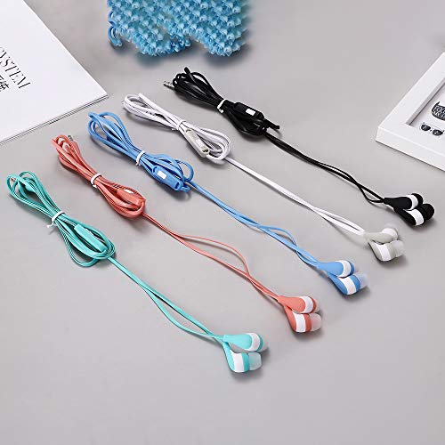 Hongzan Kids Earbuds Headphones with Microphone 10 Pack Wholesale Bulk Earphones for School Classroom Students Teen Children (10 Pack)