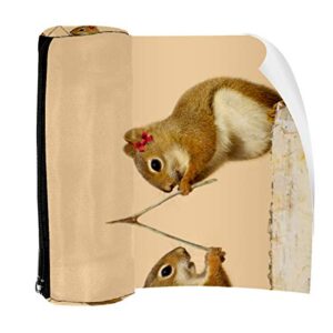 Squirrles and Wishbone Pencil Bag Pen Case Stationary Case Pencil Pouch Desk Organizer Makeup Cosmetic Bag for School Office