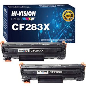 hi-vision compatible toner cartridge replacement for hp 83x 283x cf283x (1 pack) works for laserjet pro mfp m127fw m127fn m125nw m201dw m201n m225dn m225dw m125a series printer