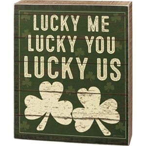 primitives by kathy lucky me lucky you lucky us box sign