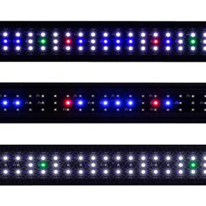 BeamsWork Vivio Full Spectrum LED Timer Adjustable Dimmer Aquarium Fish Tank Light Freshwater 12 20 24 30 36 48 (48" - 54")