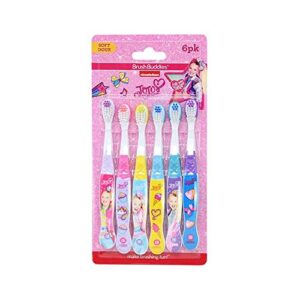 jojosiwa brush buddies kid's toothbrush (6 pack), soft, small