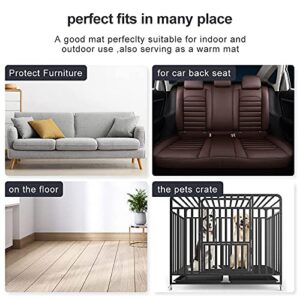 Hero Dog Large Dog Bed Crate Pad Mat for Dogs, 42" Soft Flannel Machine Washable Pet Beds with Non-Slip Bottom, Dark Grey L