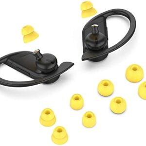 Replaceable Earplugs Silicone Earplugs is Compatible with Dr dre Power Pro Wireless Stereo Headphones (Yellow/4 Pairs)