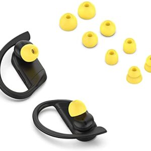 Replaceable Earplugs Silicone Earplugs is Compatible with Dr dre Power Pro Wireless Stereo Headphones (Yellow/4 Pairs)