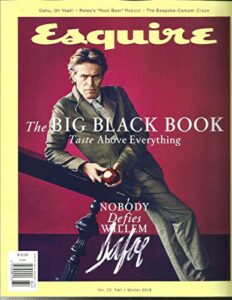 esquire magazine, the big black book, taste above everything. fall+ winter, 2018