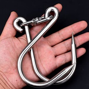 4 Packs Swiveling Meat Hook,Alele Heavy Duty Stainless Steel Processing Butcher Hooks - Large Fish,Hunting,Carcass Hanging Hook