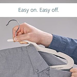 Mozu Hanger by Ensu Design - Luxury Easy On/Off No-Stretch Eco-Friendly Wheat Straw Hangers (40-Pack)