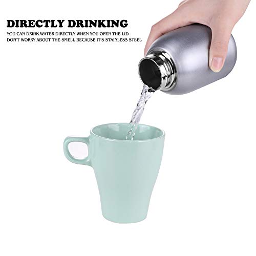 10.15oz/300ML Mini Thermal Mug Leak Proof Vacuum Flasks Travel Thermos Stainless Steel Drink Water Bottle Small Thermos Cups for Indoor and Outdoor by Floor88 (Silver)