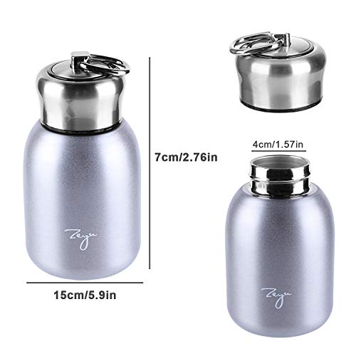 10.15oz/300ML Mini Thermal Mug Leak Proof Vacuum Flasks Travel Thermos Stainless Steel Drink Water Bottle Small Thermos Cups for Indoor and Outdoor by Floor88 (Silver)