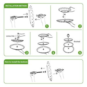 3 Set 3 Tier White Dessert Stands, Plastic Tiered Cake Stands, Fruit Candy Display Includes Square/Sakura-Shaped/Round Dessert Tiered Stand for Wedding Birthday Family Party