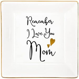 klyji mom gifts for mom mothers day gifts birthday gifts for mom from daughter valentines day christmas gift thanksgiving -remember i love you mom jewelry dish ring trinket tray