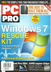 pc pro magazine, windows 7 rescue kit march, 2020 issue # 305 no dvd