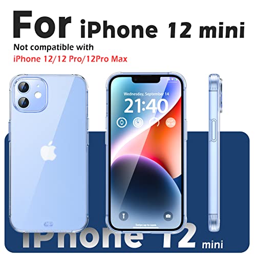 ORIbox for iPhone 12 Mini Case Clear,Translucent Matte case with Soft Edges, Lightweight,iPhone 12 Mini Phone Clear Case for Women Men Girls Boys Kids