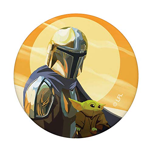 Star Wars The Mandalorian Mando and the Child Clan of Two PopSockets Grip and Stand for Phones and Tablets