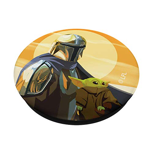 Star Wars The Mandalorian Mando and the Child Clan of Two PopSockets Grip and Stand for Phones and Tablets