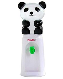 panda water dispenser, 2.5 liters mini bottled cooler drinking stand for office desk, room table, kitchen counter - white