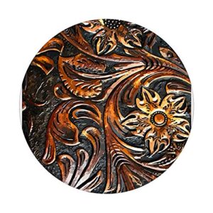 Cute Western Cowgirl Tooled Pattern PopSockets Grip and Stand for Phones and Tablets