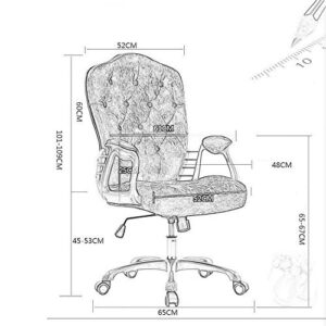 JXYu - Home Office Chair Boss Chair Swivel Chair Velvet Computer Chair with Arms, Adjustable Height and 360° Rotation, with Rocker Function, Color Optional