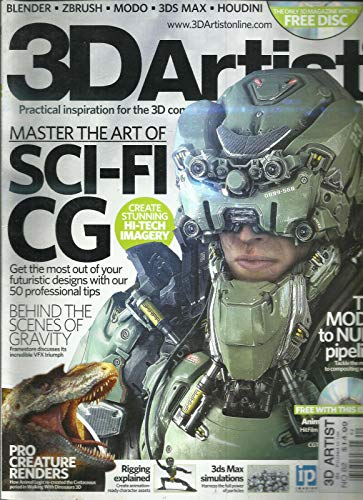 3D ARTIST MAGAZINE, MASTER THE ART OF SCI-FI CG ISSUE # 62 FREE CD IMCLUDED