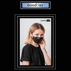 [Happy Life] Premium 3D Black KF94 Face Mask, Good Day, Individual Pack Made in Korea (24)