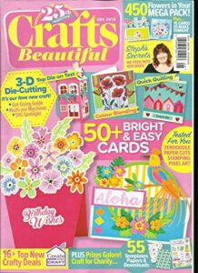 crafts beautiful, aug, 2018 issue,321 free gifts or card kit are not include.