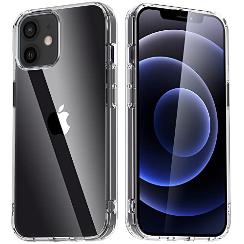 Migeec for iPhone 12 and iPhone 12 Pro Clear Case Shockproof Full Protection Phone Cases 6.1 inch