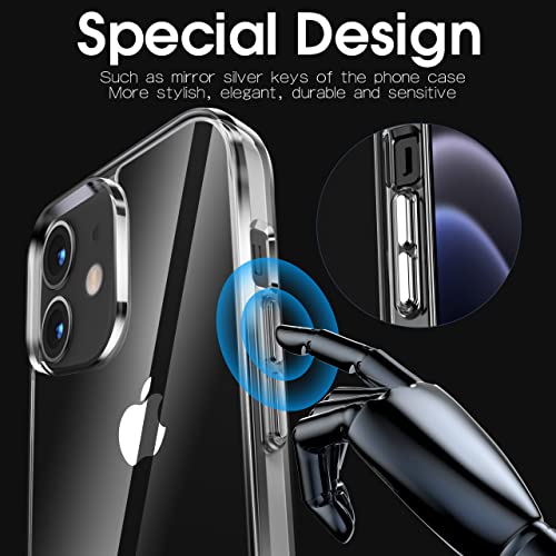 Migeec for iPhone 12 and iPhone 12 Pro Clear Case Shockproof Full Protection Phone Cases 6.1 inch