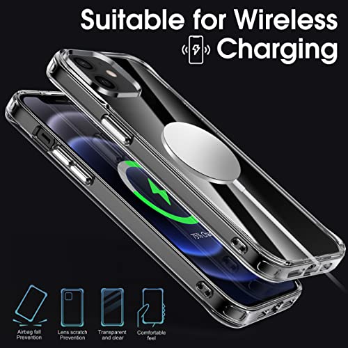 Migeec for iPhone 12 and iPhone 12 Pro Clear Case Shockproof Full Protection Phone Cases 6.1 inch