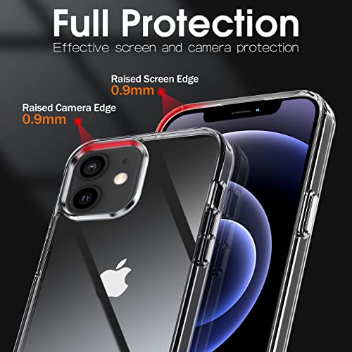 Migeec for iPhone 12 and iPhone 12 Pro Clear Case Shockproof Full Protection Phone Cases 6.1 inch