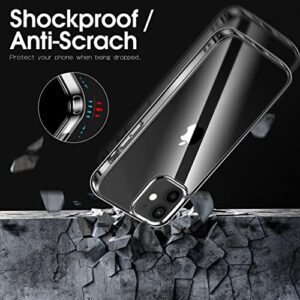 Migeec for iPhone 12 and iPhone 12 Pro Clear Case Shockproof Full Protection Phone Cases 6.1 inch