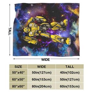 Mars Sight Transformers Bumblebee Blanket Throw Blanket Soft, Warm and Lightweight for Couch Bed Sofa Luxury Fleece Blanket