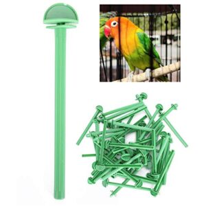 GLOGLOW Bird Standing Stick, 50pcs Plastic Bird Cage Standing Stick Portable Training Parrot Playstand