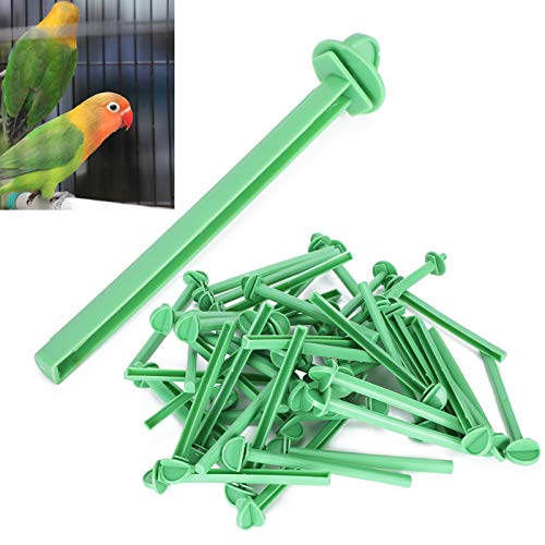 GLOGLOW Bird Standing Stick, 50pcs Plastic Bird Cage Standing Stick Portable Training Parrot Playstand