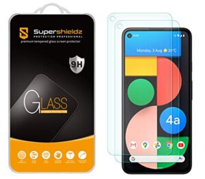 (2 pack) supershieldz designed for google pixel 4a (5g) 6.2-inch/pixel 4a 5g uw [not fit for pixel 4a 5.8-inch] tempered glass screen protector, 0.33mm, anti scratch, bubble free