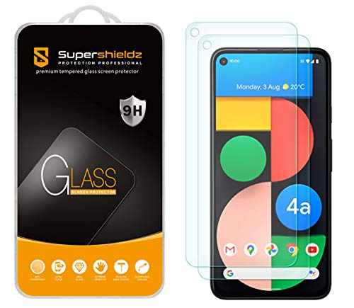 (2 Pack) Supershieldz Designed for Google Pixel 4a (5G) 6.2-inch/Pixel 4a 5G UW [Not Fit for Pixel 4a 5.8-inch] Tempered Glass Screen Protector, 0.33mm, Anti Scratch, Bubble Free