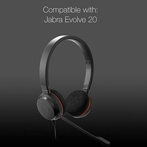Global Teck Cushions Jabra Evolve 20, 30, 40, 65 Headsets, Leather Cushion Replacement Kit #GTW 6600-02