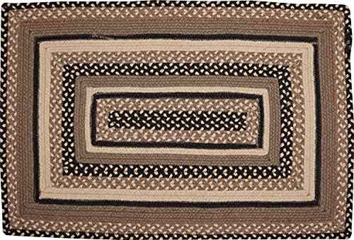 VHC Brands Sawyer Mill Small Jute Rectangular Area Rug Farmhouse Country Style Doormat Non Skid Pad 20x30