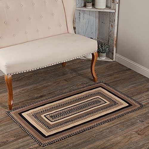 VHC Brands Sawyer Mill Small Jute Area Rug Farmhouse Country Style Doormat Non Skid Pad 27x48