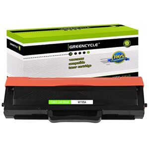 greencycle 1-pack black toner cartridge replacement compatible for hp 105a w1105a work with laser mfp 107w 107a 137fnw 135w printers