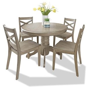 homestyles mountain lodge 5 piece dining set, gray