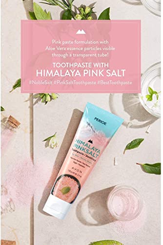 PERIOE Flouride-Free Himalayan Pink Salt Toothpaste, 3.4 oz - Ice Mint w/Aloe Vera | Vegan, Cruelty-Free, Paraben-Free Plaque & Tartar Remover Oral Care Travel Size Toothpaste