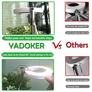 Plant Grow Light,yadoker LED Growing Light Full Spectrum for Indoor Plants,Height Adjustable, Automatic Timer, 5V Low Safe Voltage,Idea for Small Plant Light, 1 Pack