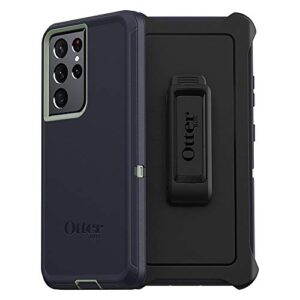 otterbox defender series screenless case case for galaxy s21 ultra 5g (only - does not fit non-plus or plus sizes) - varsity blues (desert sage/dress blues)