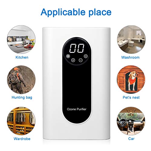 VANSU Ozone Generator Air purifier 1000mg/h Ozone Machine for Home kitchen Fruits and Vegetables Car Hunting bag