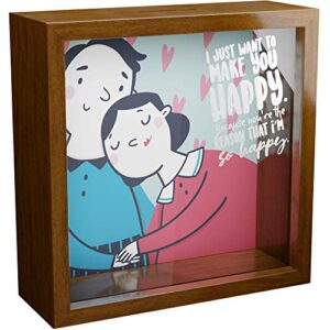 wedding gifts for couples unique 2022 | 6x6x2 glass wooden shadow box | marriage day gifts | for wedding photo frames | perfect personalized wedding anniversary | ideal for marriage bedroom decor