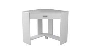 roomsmart ideal gloss white compact modern corner computer writing desk for home office